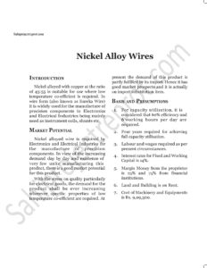 Read more about the article Sahi project report for Nickel Alloy Wires