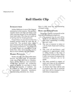 Read more about the article Sahi project report for  Rail Elastic Clip