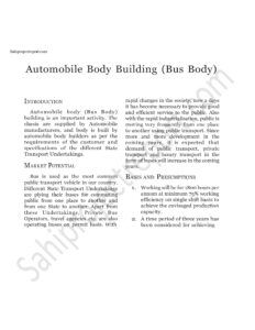 Read more about the article Project Report For Automobile Body Building (Bus Body)