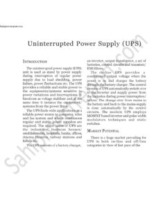 Read more about the article Sahi project report for   Uninterrupted Power Supply (UPS)
