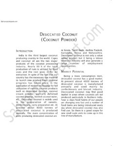 Read more about the article Sahi project report for DESICCAT ED COCONUT ( COCONUT POWDER)