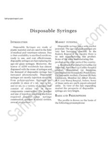 Read more about the article Sahi project report for   Disposable Syringes