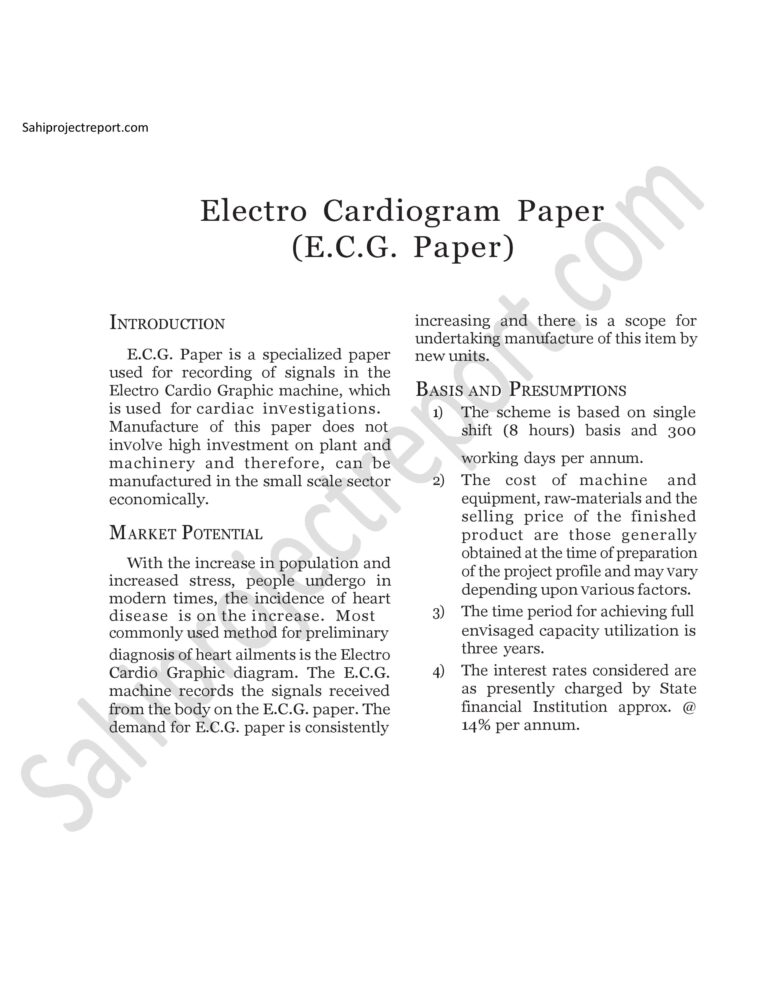Read more about the article Sahi project report for  Electro Cardiogram Paper (E.C.G. Paper)