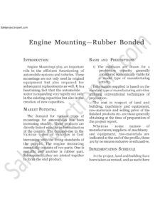 Read more about the article Sahi project report for   Engine Mounting—Rubber Bonded