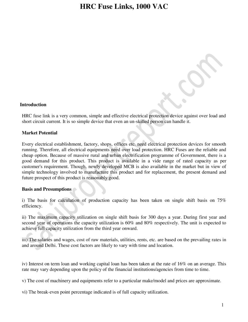 Sahi project report for HRC Fuse Links, 1000 VAC 1 Sahi project report for HRC Fuse Links, 1000 VAC ch169 01 Sahi project report for HRC Fuse Links, 1000 VAC