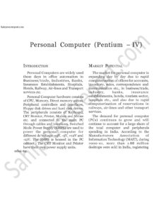 Read more about the article Sahi project report for  Personal Computer (Pentium – IV)