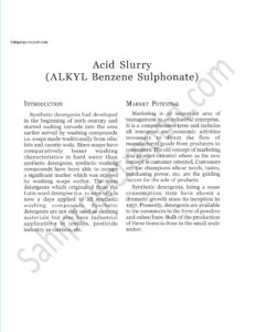 Read more about the article Sahi project report for   Acid  slurry (ALKYL Benzene Sulphonate )