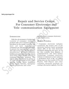 Read more about the article Sahi project report for Repair and service center for consumer electronics  and tele- communication equipment