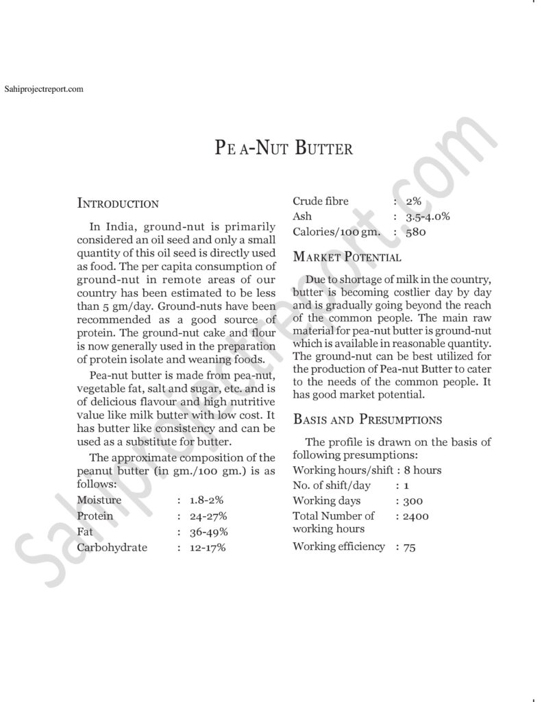 ch195 1 Sahi project report for PE A-NUT BUTTER