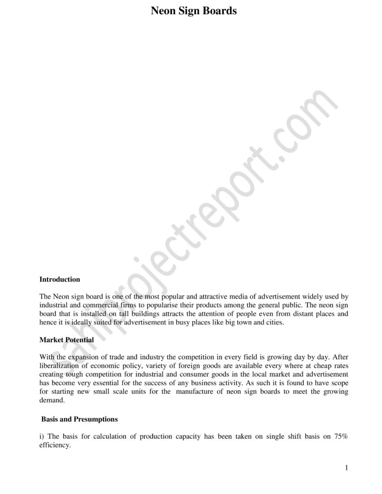 Read more about the article Sahi project report for   Neon Sign Boards