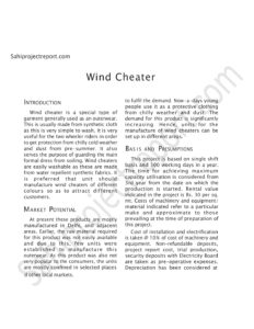 Read more about the article Sahi project report for  Wind Cheater