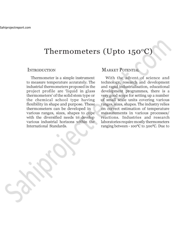 Read more about the article Sahi project report for  Thermometers (Upto 150oC)