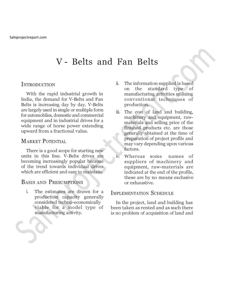 Read more about the article Sahi project report for V – Belts and Fan Belts