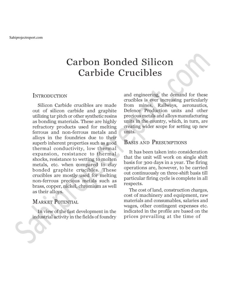 Read more about the article Sahi project report for  Carbon Bonded Silicon Carbide Crucibles