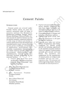 Read more about the article Sahi project report for  Cement Paints