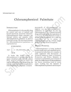 Read more about the article Sahi project report for  Chloramphenicol Palmitate