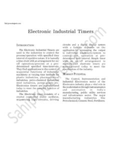 Read more about the article Sahi project report for   Electronic Industrial Timers