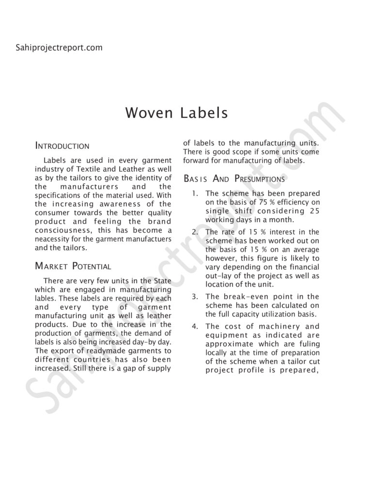Read more about the article Sahi project report for  Woven Labels