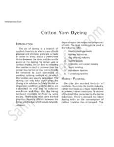 Read more about the article Sahi project report for  Cotton Yarn Dyeing