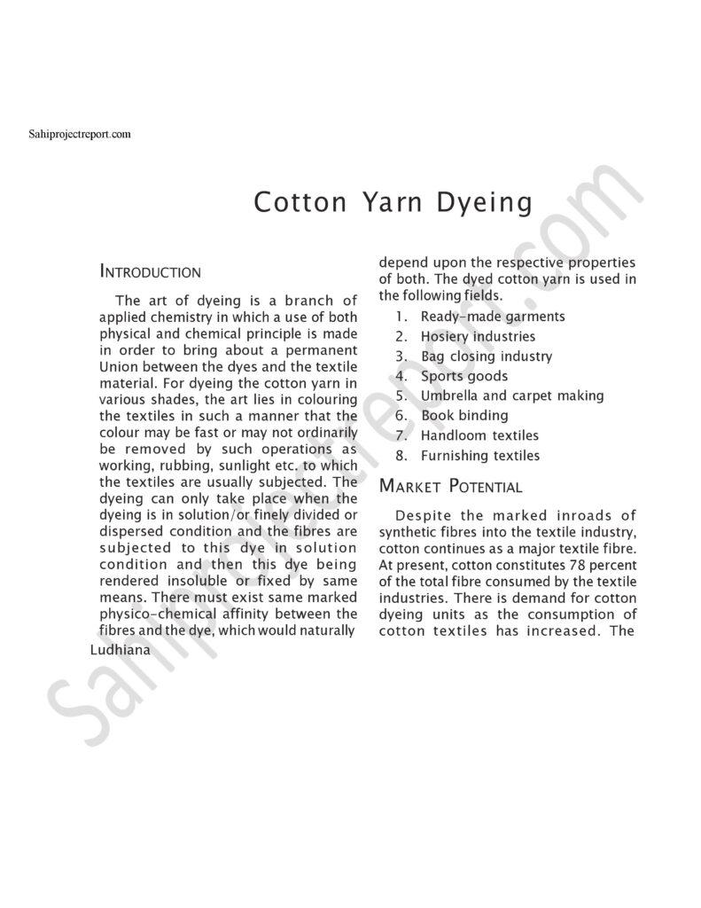 nRT8O6RfjO9nVHel 1 Sahi project report for Cotton Yarn Dyeing