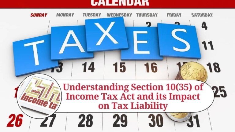 Read more about the article Understanding Income Tax Exemptions under Section 10(35) of the Income Tax Act